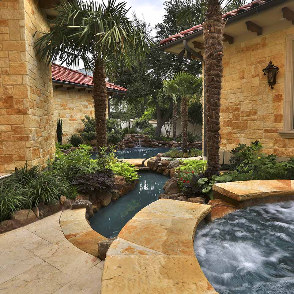 natural pool spa landscape tropical mediterranean residential landscape architect design build Original Landscape Concepts